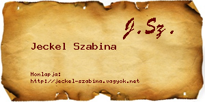 Jeckel Szabina névjegykártya